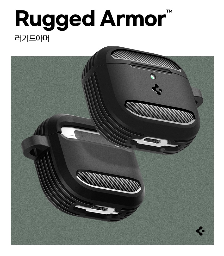 Hộp đựng - Vỏ ốp Airpods 3 Spigen Rugged Armor 11